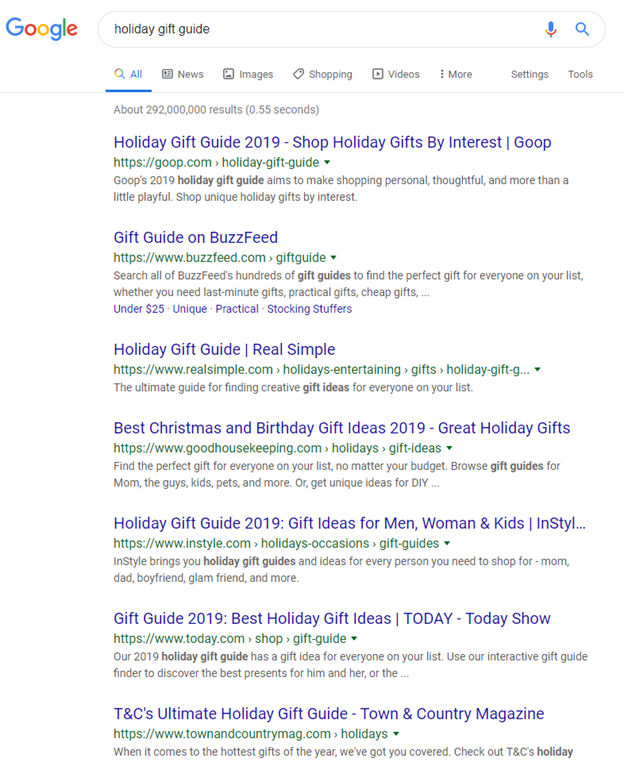 Holiday Gift Guide Google Search